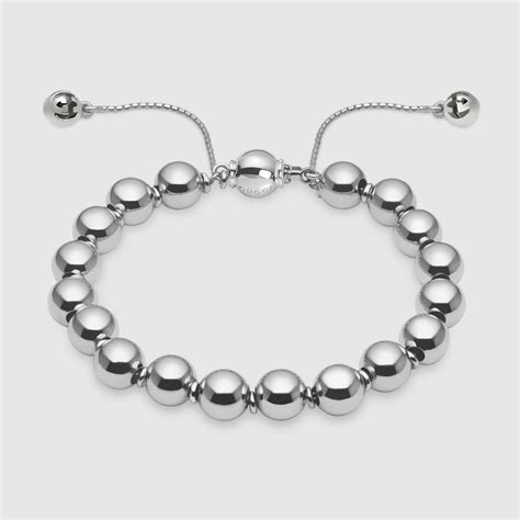 gucci boule sterling silver bead bracelet|gucci sterling silver charm bracelet.